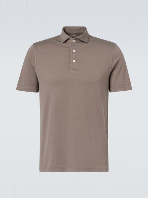 FEDELI Zero cotton jersey polo shirt