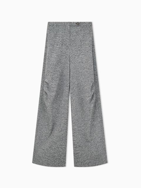 EMPORIO ARMANI TWEED TROUSERS WITH DECORATIVE SEAMS