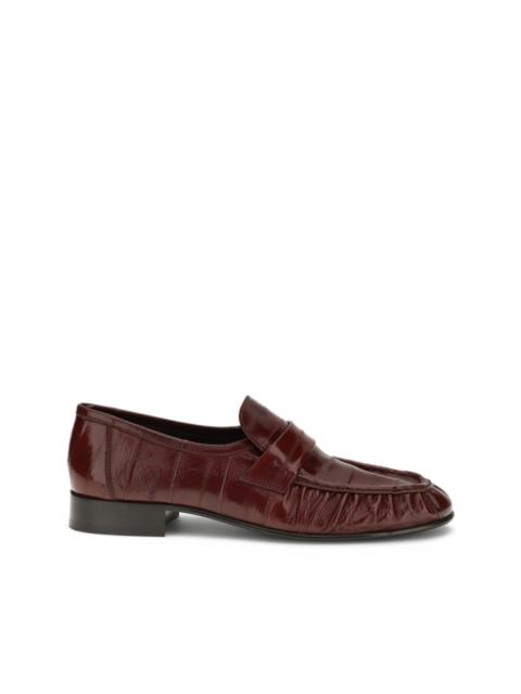 The Row Soft penny leather loafers