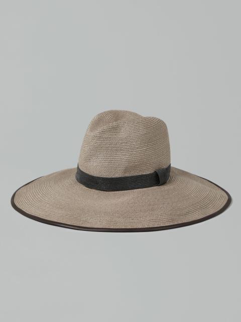 Brunello Cucinelli Hemp and cotton fedora with precious band