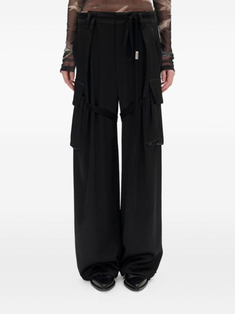 Ann Demeulemeester cargo-pocket satin pants
