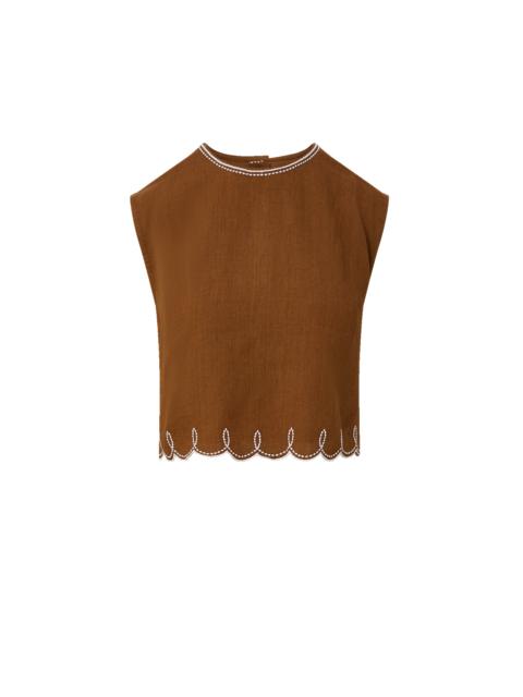VERONICA BEARD KESSAN LINEN TOP