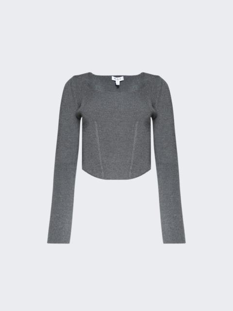 Alaïa Corset Top Gris Chine