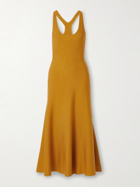GABRIELA HEARST Bastien recycled-silk midi dress Marigold