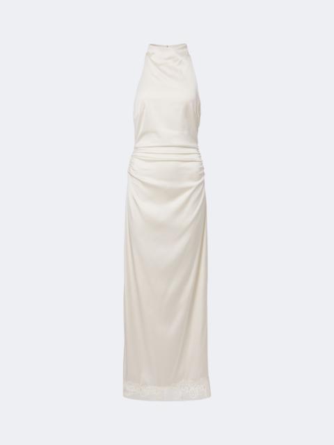 ROTATE Bridal lace-trimmed satin maxi dress