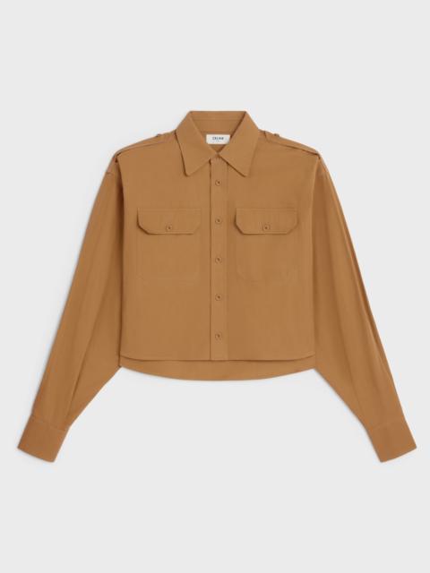 CELINE cropped shirt IN COTTON AND LINEN CLOTH