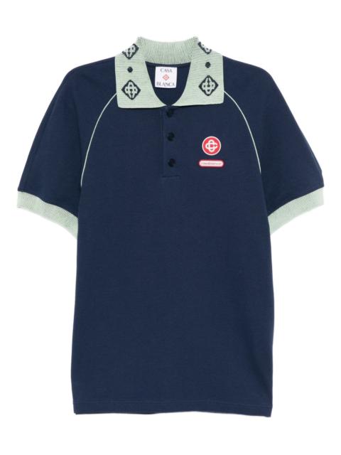 CASABLANCA pique polo shirt
