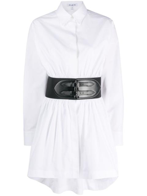 Alaïa belted cotton shirt