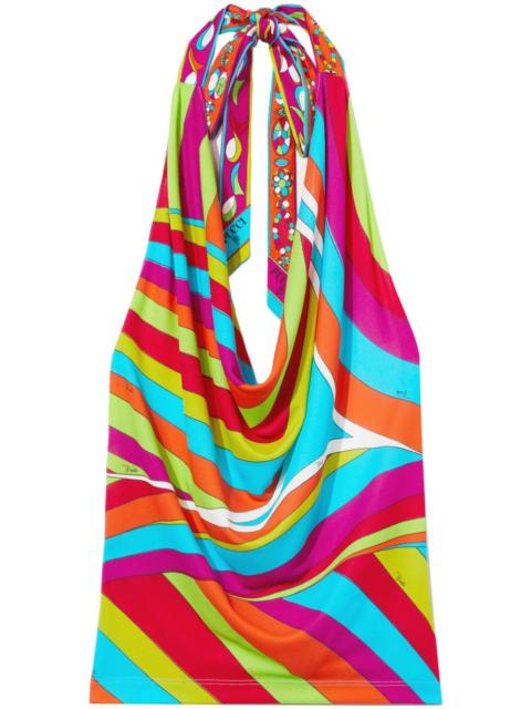PUCCI Iride-print halterneck top