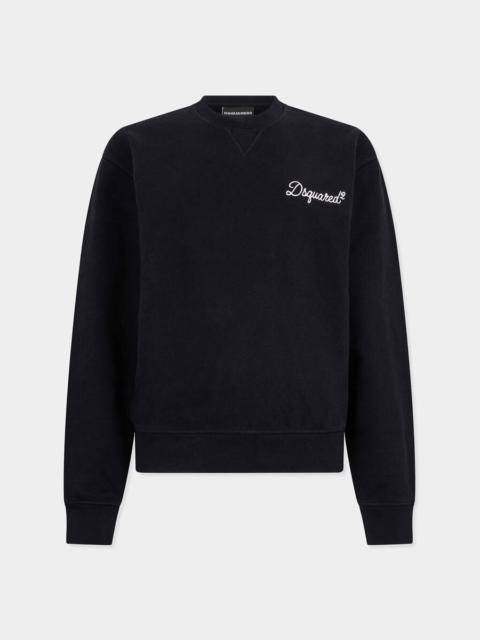 DSQUARED2 D2 SIGNATURE JUST RIGHT FIT CREWNECK