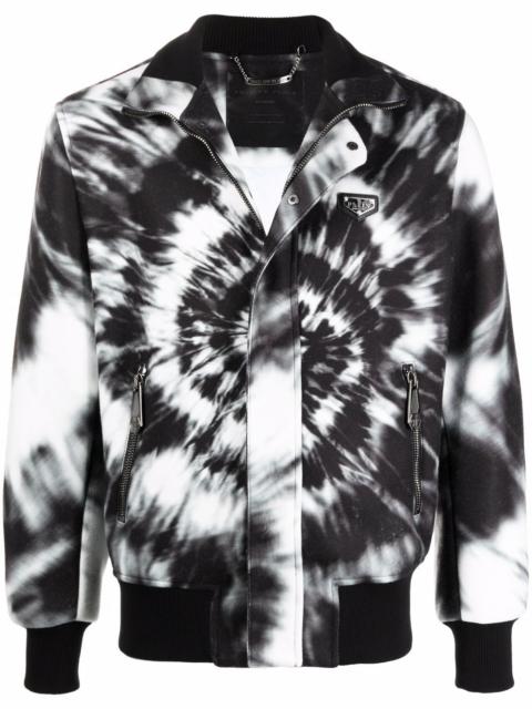 PHILIPP PLEIN tie-dye print bomber jacket