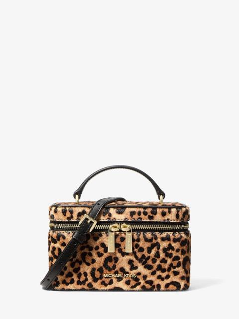 MICHAEL KORS Vivi Small Leopard Print Calf Hair Vanity Crossbody Bag