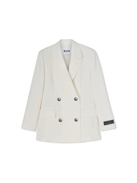 MSGM Double-breasted  jacket with  "Double Crepe Cady" workmanship