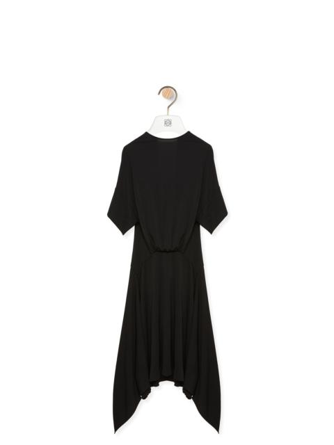 Draped dress in viscose