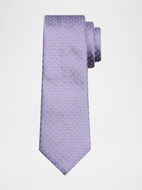 EMPORIO ARMANI Men's Diamond Jacquard Silk Tie
