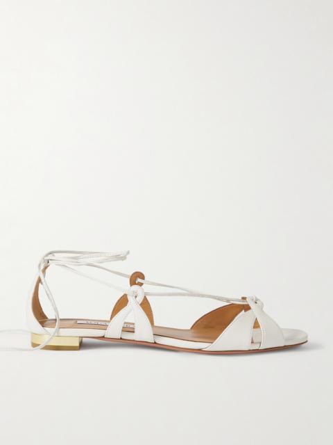 AQUAZZURA Cala Di Volpe Leather Sandals