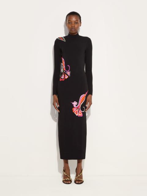 PUCCI ORCHIDEE JACQUARD LONG FITTED DRESS