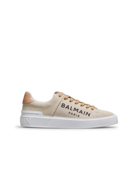 Balmain Balmain logo print canvas B-Court sneakers
