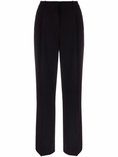 straight-leg pleated trousers