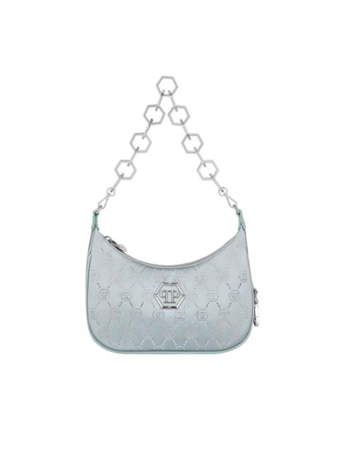 PHILIPP PLEIN rhinestone-embellished monogram shoulder bag