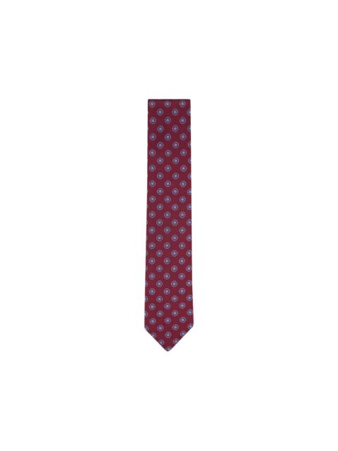 Canali geometric-print silk tie