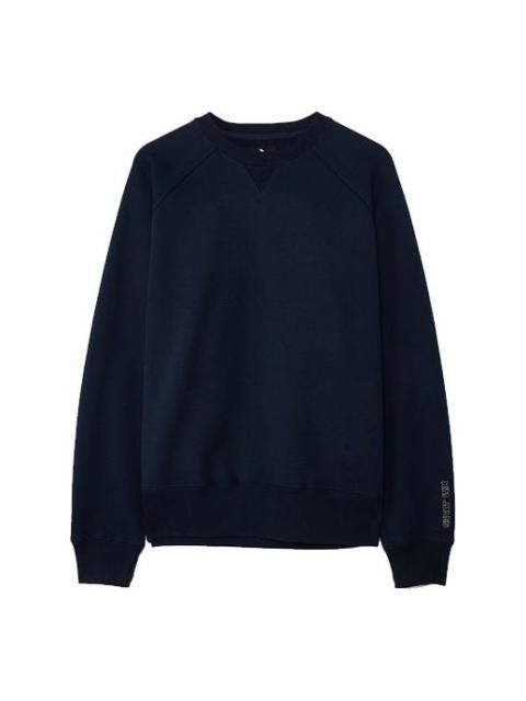 Men's Converse x Kim Jones Crossover Solid Color Sports Knit Round Neck Pullover Navy Blue 10021818-