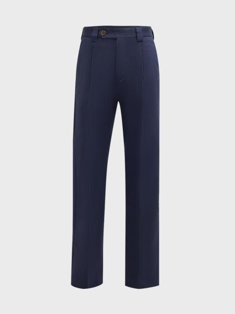 Men's Cotton Pleated Trousers