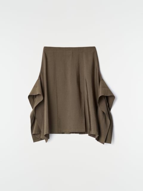 Lemaire PLEATED SKIRT IN WOOL MOHAIR TOILE