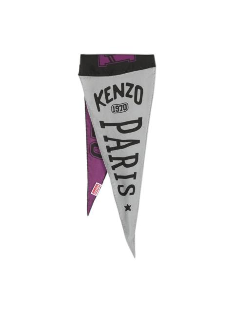 KENZO logo-print silk scarf