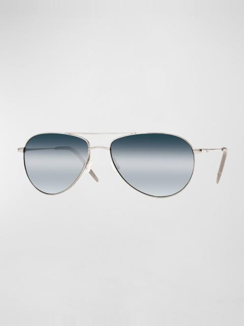 Oliver Peoples Benedict 59 Aviator Sunglasses
