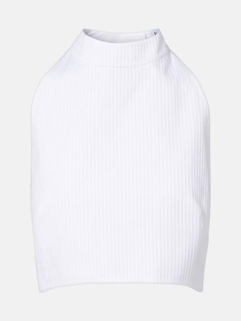 Alaïa Ribbed halterneck cotton top