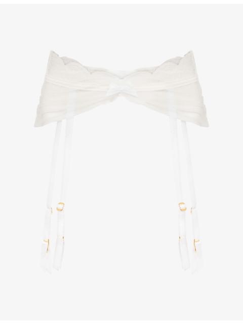 Agent Provocateur Halley Satin And Lace Suspender