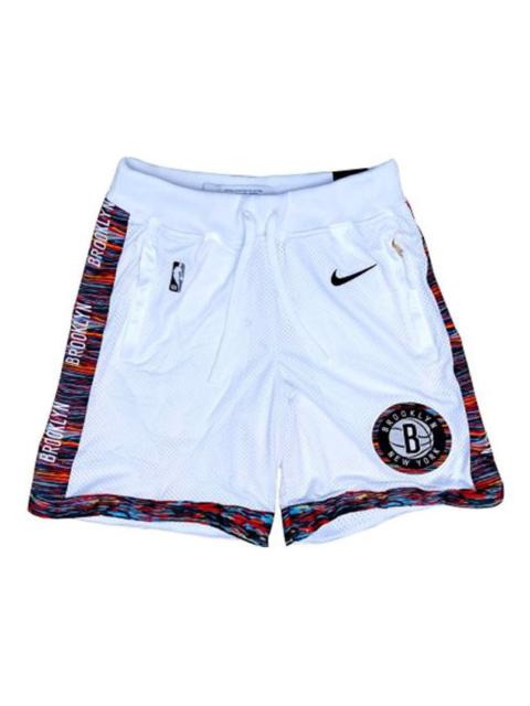 Nike Nike NBA Brooklyn Nets CE City Series Basketball Sports Breathable Quick Dry Shorts White CJ9415-100