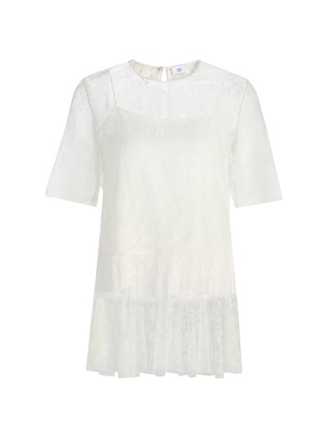 ADAM LIPPES Women's Dido Chantilly Lace Top - White