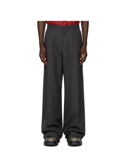 LGN LOUIS GABRIEL NOUCHI Gray Pleated Suit Trousers
