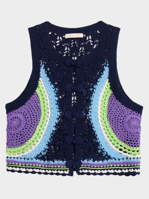RAMY BROOK Adriana Crocheted Sleeveless Sweater