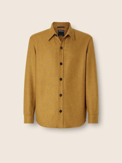 ZEGNA YELLOW MULTIMÉLANGE OASI CASHMERE OVERSHIRT