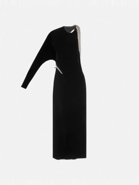 VERSACE Torchon Velvet Fitted Gown