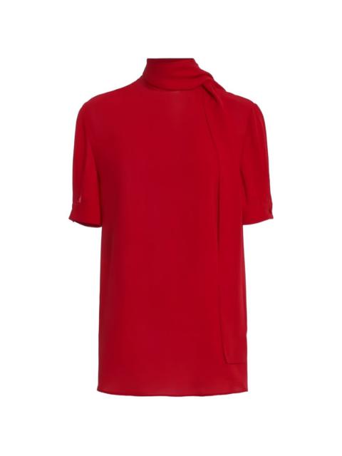 Valentino bow-detail silk-georgette blouse