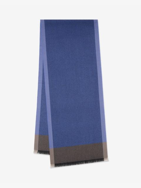 CORNELIANI Dark blue pure wool scarf
