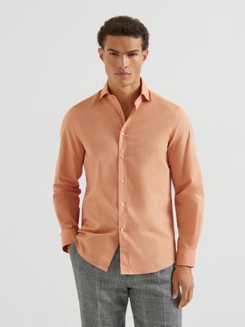 Brunello Cucinelli Poplin easy fit shirt with spread collar