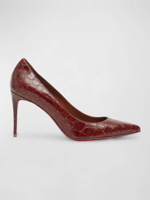 Kate Croco Red Sole Classic Pumps