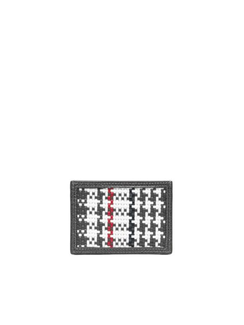 Thom Browne woven-check leather cardholder