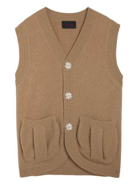 Simone Rocha faux-pearl-embellished cardigan
