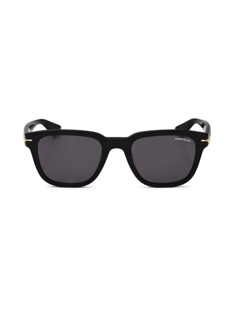 Montblanc Squared Sunglasses with Black Colored Acetate Frame (S)