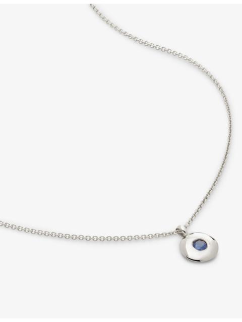 MONICA VINADER September Birthstone sterling-silver and blue sapphire necklace