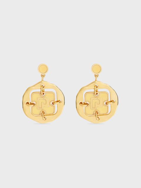 rabanne GOLD STUD EARRINGS