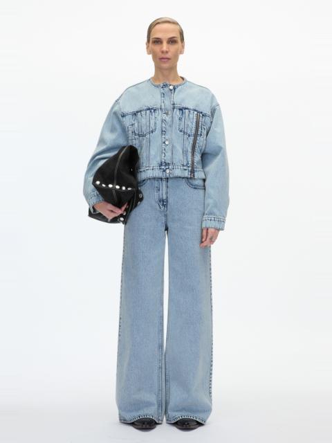 3.1 Phillip Lim Crewneck Cropped Denim Jacket