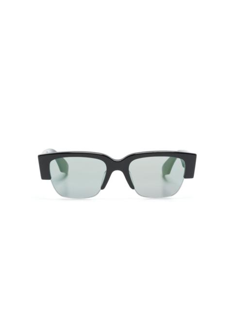 Alexander McQueen logo-print half-rim sunglasses