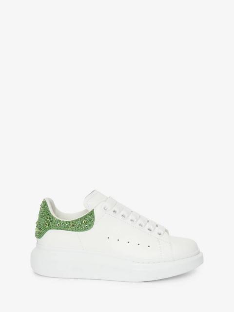Women's Oversized Sneaker in White/acid Green